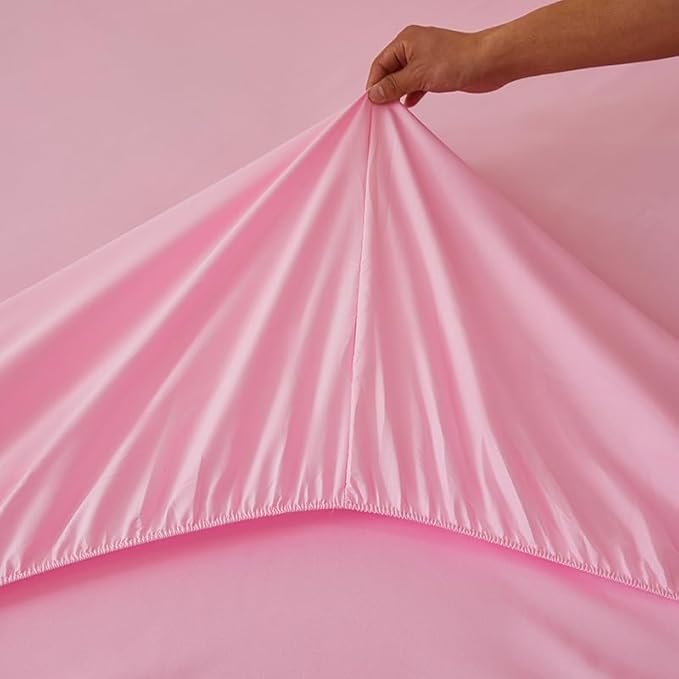 6 Pieces Pink Tie Dye Full Size Bedding Sets for Girls/Teens/Kids, Colorful Rainbow Girls Comforter Set, Sparkle Galaxy Glitter Bedding Comforter Set for All Season
