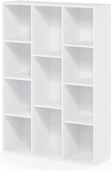 Furinno Luder Bookcase / Book / Storage , 11-Cube, White