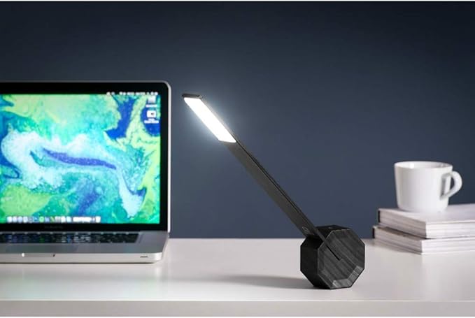Gingko Octagon One Rechargeable Modern LED Desk Lamp Touch Sensitive Black