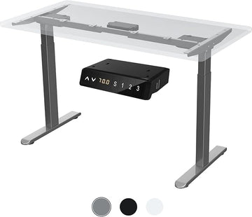 AIMEZ0 Dual Motor Electric Sit Stand Desk Standing Desk Frame Adjustable Height 27.4-45.6 inches DIY Motorized Computer Desk for Home and Office Gray (Frame Only)