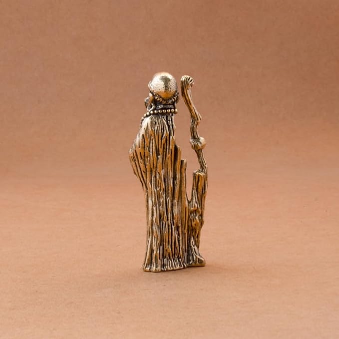 Handmade Pure Copper Dharma Arhat Statue - Stunning Home and Office Decor-Gift for Buddhism Enthusiasts（Dharma）