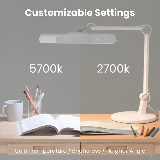 BenQ MindDuo 2 Kids Study Lamp (Purple), Wide & Even Illumination, Auto Dimming, Brightness & Color Adjustment, Presence Detection