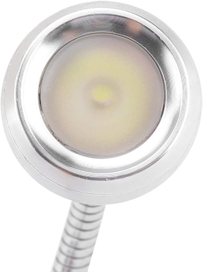 Desk Lamp, LED Mini USB Lamp, Nonradiative No Flicker Home for Desk(Silver, White light)