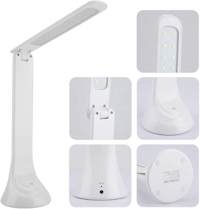 Led Desk Lamp,EyeCaring Table Lamps,Rechargeable Folding Led Light Desk Table Desktop Lamp Eye Care for Reading Study Lighting,Dimmable Office Lamp with USB Charging Port