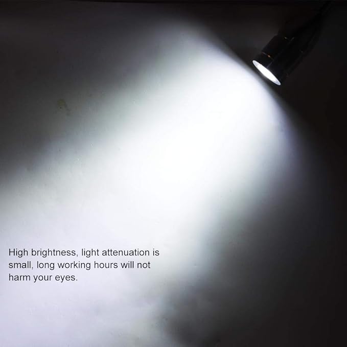 CHICIRIS 3W Flexible Lamp, LED Desk Lamp, Home Sewing Machine Light with Magnetic Base, Flexible Eye Work Lamp for Machine Tools Workbench Reading Lamp