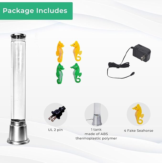 Shop LC Electric Seahorse Lamp Artificial Fake Fish Tank Aquarium Lamp with Sensory Bubble Tube Lamp Night Light Sensory Lamp Lava Lamp - 1.90 FT Birthday Gifts