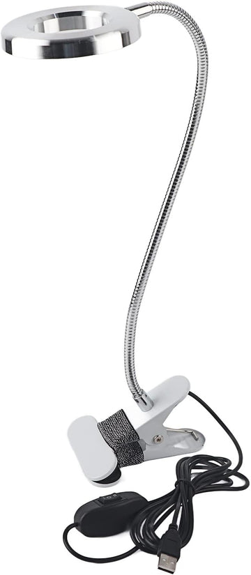 Desk Light Lamp Clip on Light Tattoo Manicure Makeup Light, USB LED Light Beauty Lamp with Clamp, Portable Cold Light Lamp Shadowless Lamp with Flexible Tube