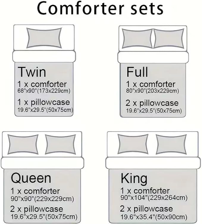 3 Piece Solid Color All Season Bedding Comforter Set Microfiber Soft Lightweight Bedding Set for Kids Teens Adults Room Decor with 1 Comforter and 2 Pillowcases Full