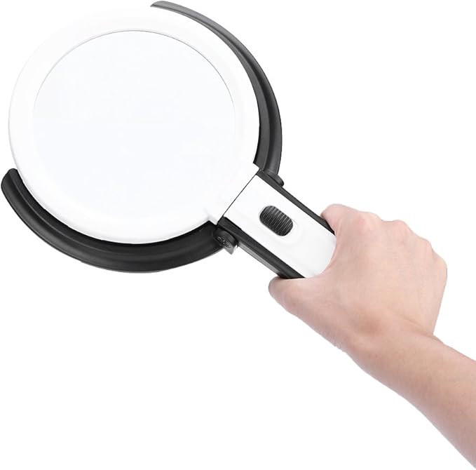 LED Table Lamp with 1.8X & 5X Magnifier, Desk Illuminated Tools Magnifying Glass for Reading Cosmetic Makeup Tattoo Manicure Lighted Magnifier