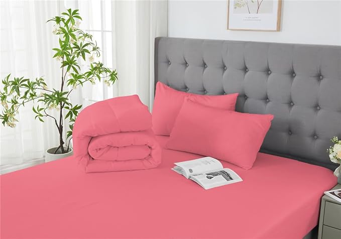 3 Piece Solid Color All Season Bedding Comforter Set Microfiber Soft Lightweight Bedding Set for Kids Teens Adults Room Decor with 1 Comforter and 2 Pillowcases King