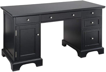 Bedford Black Pedestal Desk by Home Styles