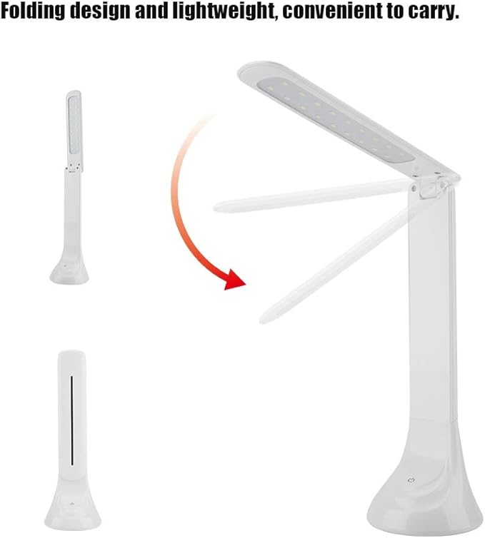 Led Desk Lamp,EyeCaring Table Lamps,Rechargeable Folding Led Light Desk Table Desktop Lamp Eye Care for Reading Study Lighting,Dimmable Office Lamp with USB Charging Port