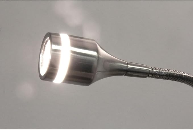 Adesso 3217-22 Prospect LED Clip Lamp, 9.5-14.5 in., 3W LED, Brushed Steel, 1 Clip Lamps
