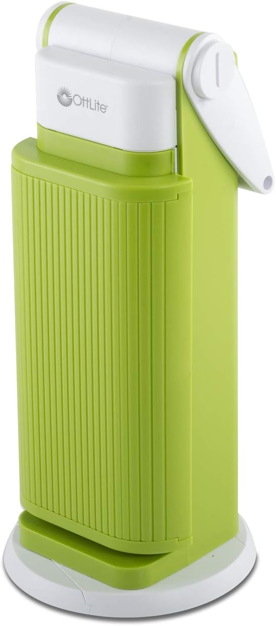 OttLite 13 Watt Magnifier Task Lamp with 2X Magnification and Swivel Base, Green