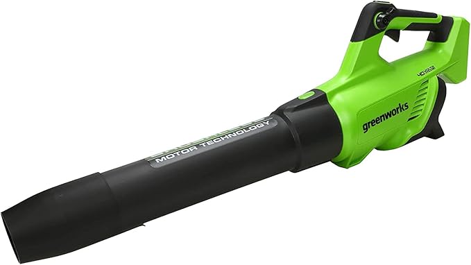 Greenworks 40V (130 MPH / 550 CFM / 75+ Compatible Tools) Cordless Brushless Axial Leaf Blower, Tool Only