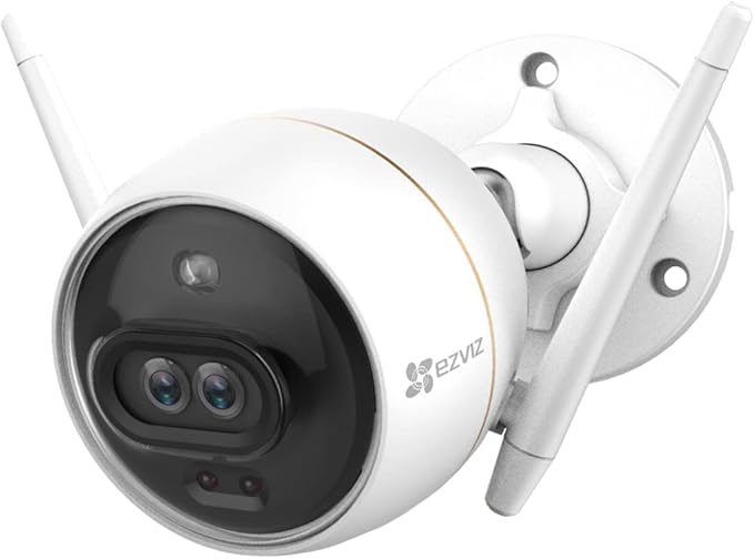 EZVIZ Outdoor Camera Dual Lens, Surveillance Camera with Color Night Vision & Human/Vehicle Detection, Active Defense with Light & Siren, Two-Way Talk, IP67, No Subscription Fee Cloud(C3X-Cloud)