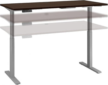 Bush Business Furniture Move 60 Series Electric Ergonomic Sit-Stand Computer Table for Home and Professional Office, 60W x 30D, Mocha Cherry