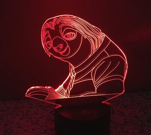 Birthday Gift Sloth Lamp - 3D Optical Illusion 2 Functions multi colors USB Charging or AA Battery - Acrylic Panel Funny Sloth Flash Light Gifts for Kids BF GF Son & Daughter