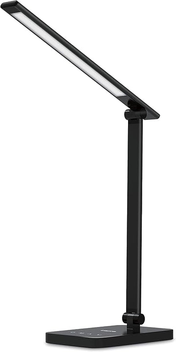 Foldable Desk Light Reading Lamp 5-Color Eye Protection Study Lamp Dimmable Eye Caring Reading Desk Light Aluminum Alloy Desk Lamps Auto Timer LED Lamp