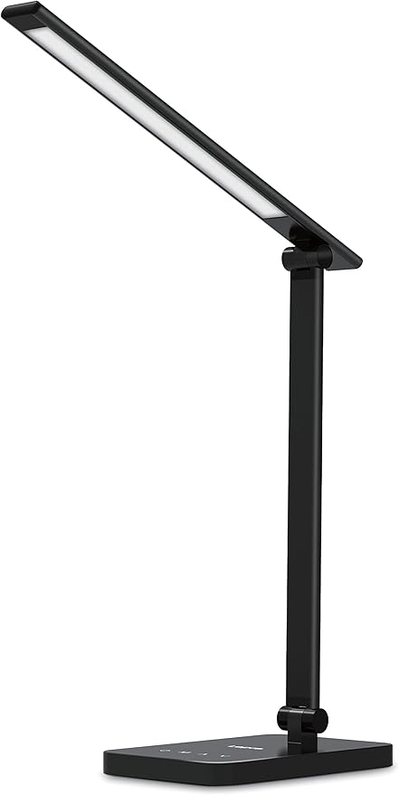 Foldable Desk Light Reading Lamp 5-Color Eye Protection Study Lamp Dimmable Eye Caring Reading Desk Light Aluminum Alloy Desk Lamps Auto Timer LED Lamp