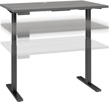 Bush Business Furniture Move 60 Electric Ergonomic Sit-Stand Computer Table for Home and Professional Office, 48W x 24D, Platinum Gray