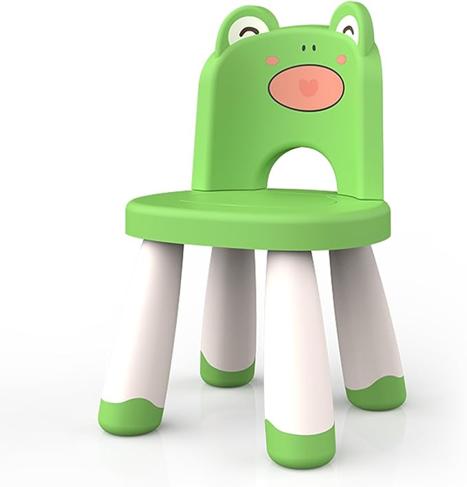Kids Plastic Chair, Durable and Lightweight Kids Chair,11" H Seat, Indoor or Outdoor Use for Toddlers Boys Girls Birthday Gifts (Green)