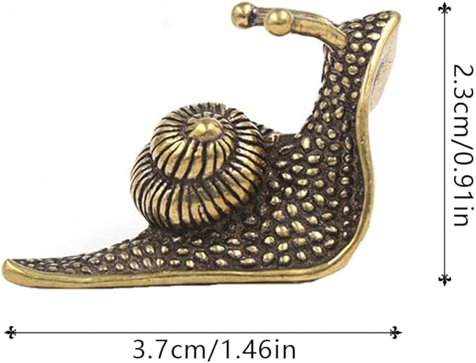 Vintage Solid Brass Small Snail Figurine - Cute Desk Decor for Collectors - Perfect Office or Home Accent(Small Snail)