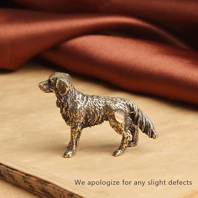 Solid Brass Sheepdog Statue - Vintage Decor Piece for Desk or Shelf for Dog Lovers(Sheepdog)