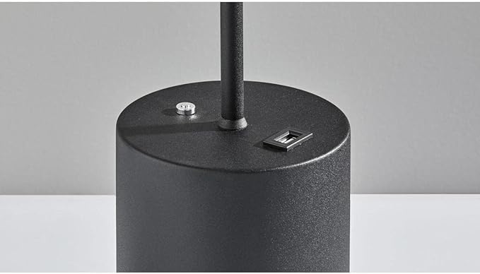 Adesso Home 2150-01 Contemporary Modern LED Desk Lamp from Grover Collection in Black Finish, 4.75 inches