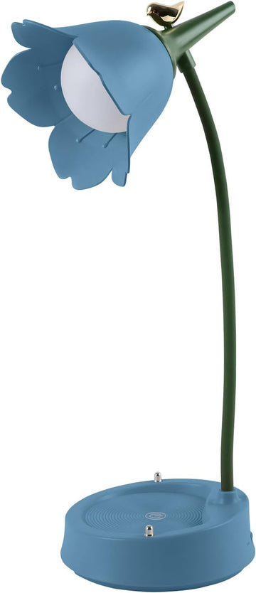Himmel Flower Desk Lamp, Dimmable LED Kid Desk Lamp with 3 Colour Temperatures,Cordless Rechargeable Desk Lamp with Touch Sensor and Flexible Arm, USB Bedside Lamp for Reading, Learning