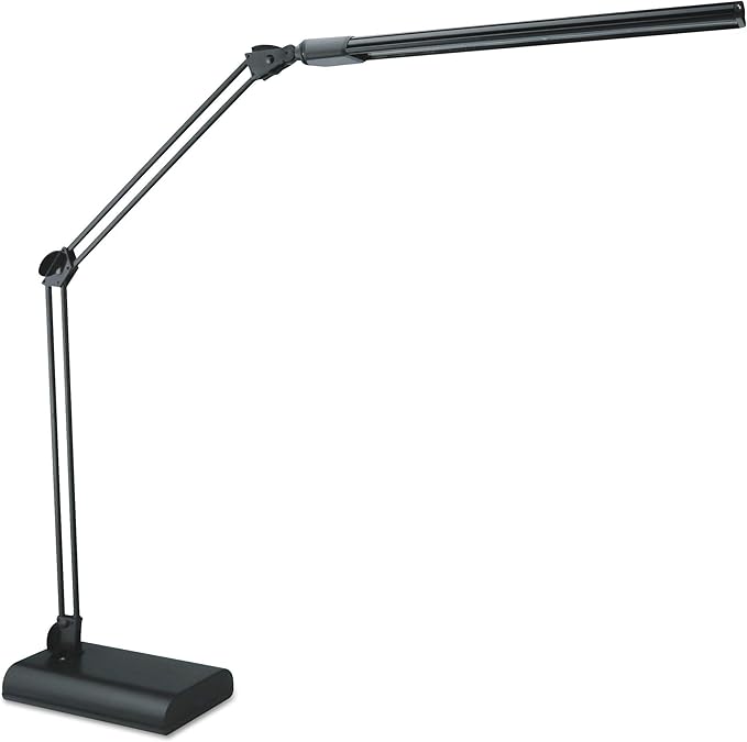 Alera ALELED908B 3.25 in. W x 6 in. D x 21.5 in. H Adjustable LED Desk Lamp - Black