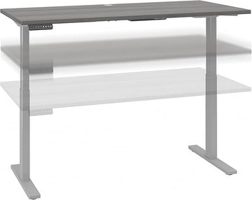 Bush Business Furniture Move 60 Series Electric Ergonomic Sit-Stand Computer Table for Home and Professional Office, 60W x 30D, Platinum Gray