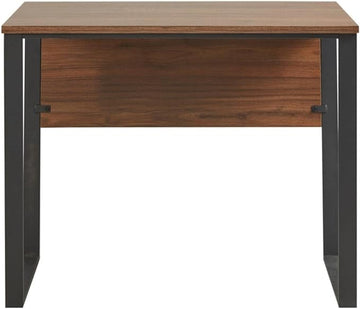 510 DESIGN Carlyle Home Office Computer Desk for Small Spaces - Industrial Wooden Top Writing Table with Sturdy Metal Legs, Living Room Furniture, Easy Assembly, 38" W x 22" D x 30" H, Dark Coffee
