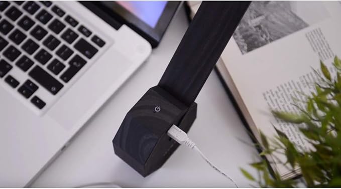 Gingko Octagon One Rechargeable Modern LED Desk Lamp Touch Sensitive Black