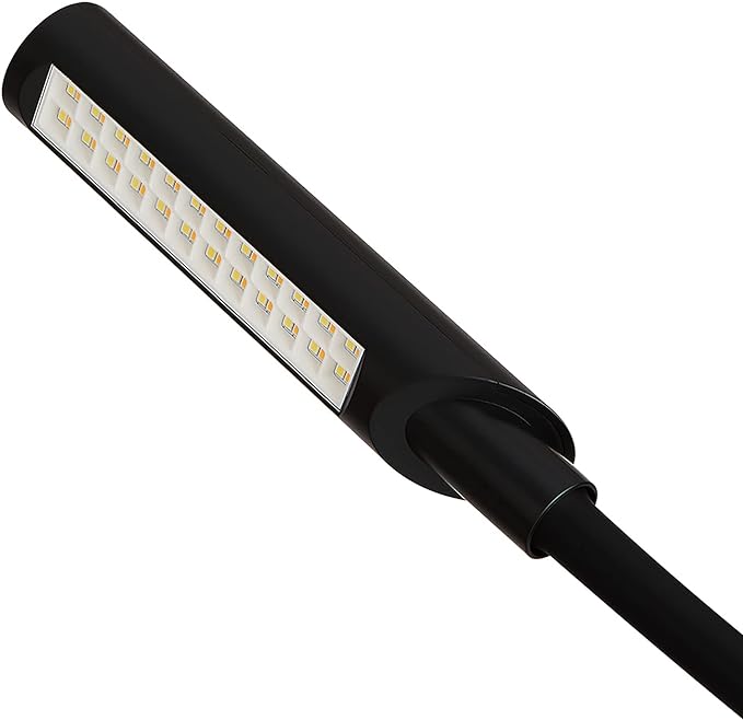Reliable UberLight Flex 3200TL Task Light – LED Portable Desk Light with Clamp, USB Connection, 26.5” Flexible Gooseneck, 270° Rotational Head, 9 Light Settings, and up to 60,000 Hours of Use (black)