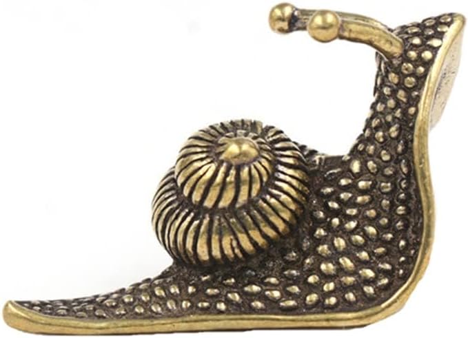 Vintage Solid Brass Small Snail Figurine - Cute Desk Decor for Collectors - Perfect Office or Home Accent(Small Snail)