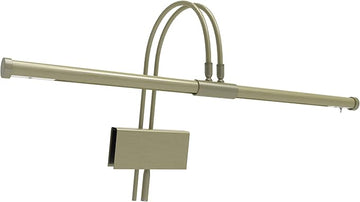 Cocoweb 22" Grand Piano Lamp, LED, Adjustable, Quality Lighting in Antique Brass, with Plug-in Adapter - GPLED22ABD