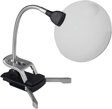Daylight UN1161 Naturalight StarMag LED Flexilens with Base and Clip, Black/Silver