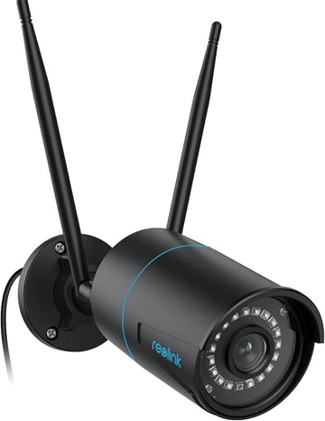REOLINK Outdoor Security Camera, 5MP HD Plug-in WiFi Camera for Home Security - 2.4/5Ghz, Smart Person/Vehicle Alerts, 100ft Night Vision, IP67 Waterproof, microSD Card/NVR Storage, RLC-510WA