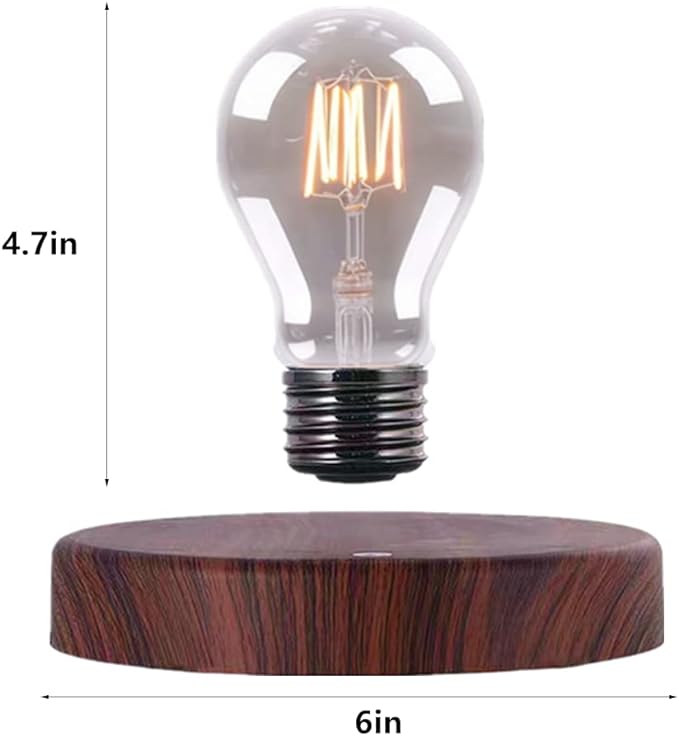 Magnetic Levitating Floating Wireless LED Light Bulb Desk Lamp ，Magic Desk lamp, Science Fiction into Reality, Suitable for Room and Office Decoration,Unique Gift Instantly Become The Focus