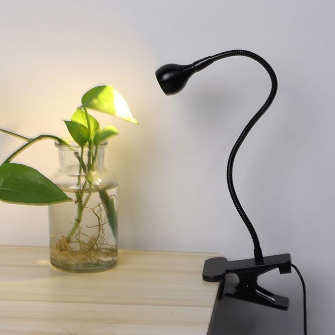 Yosoo LED Clamp, USB Flexible Clamp Clip On LED Desk Light Bedside Night Lamp for Reading Study