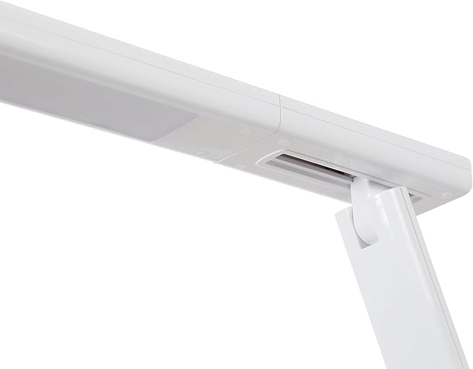 Folding Mini Desk Lamp - Dimmable Touch Control 8W LED Portable Light - Foldable 17.67" H Table Top Lamps for Office Home & Travel, White