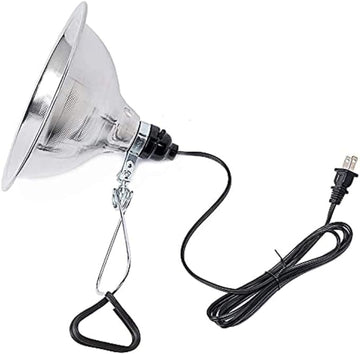Simple Deluxe Clamp Lamp Light 150 Watt with 8.5 Inch Aluminum Reflector (no Bulb Included), 6 Feet Cord, 1 Pack, Black