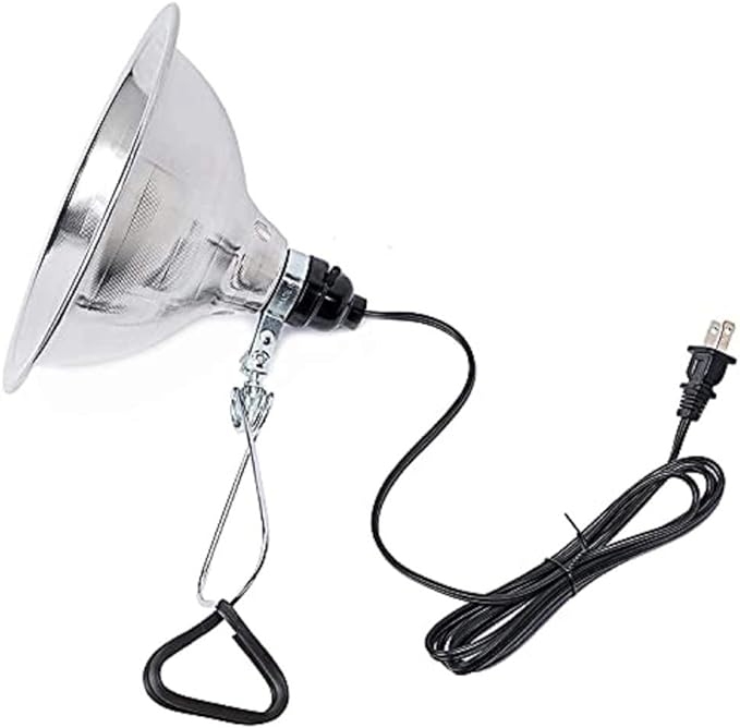 Simple Deluxe Clamp Lamp Light 150 Watt with 8.5 Inch Aluminum Reflector (no Bulb Included), 6 Feet Cord, 1 Pack, Black
