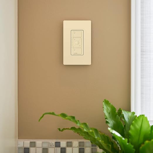 Lutron Caseta Original Smart Dimmer Switch ELV+ (Lutron Hub Required), 250W LED, Single-Pole/3-Way, Neutral Required, PD-5NE-IV, Ivory