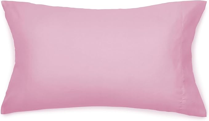 Amazon Basics 2 Piece Microfiber Kid's Bed-in-a-Bag Bedding Set, Toddler, Pink, Solid