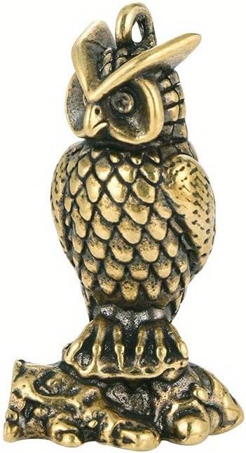 Vintage Solid Brass Owl Figurine - Adorable Desk Decor for Collectors - Perfect Home or Office Accent(Little Owl)