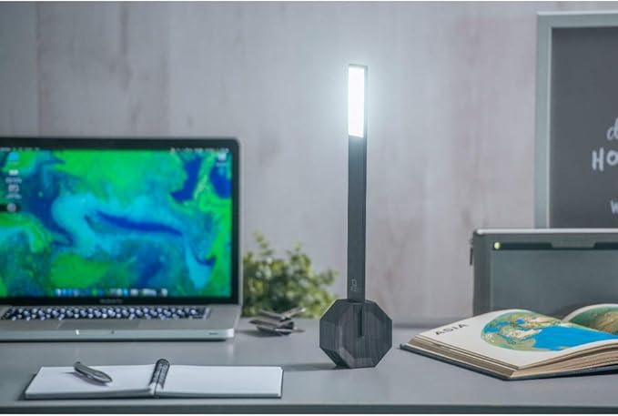 Gingko Octagon One Rechargeable Modern LED Desk Lamp Touch Sensitive Black