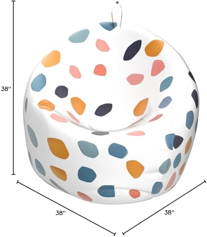 Nobildonna Stuffed Animal Storage Bean Bag Chair Cover Only for Kids Girls Toddler, Large Beanbag Chair Without Filling for Organizing Children Soft Plush Toys