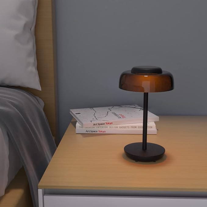 LED Desk Lamp with USB Ports,Bedside Lamps for Bedrooms,RGB Gradient Touch Control Table Lamp,3 Way Dimmable Nightstand Lamp with Bilayer Round Shade,for Couple Dinner/Desk/Cafe/Dining Room/Terrace